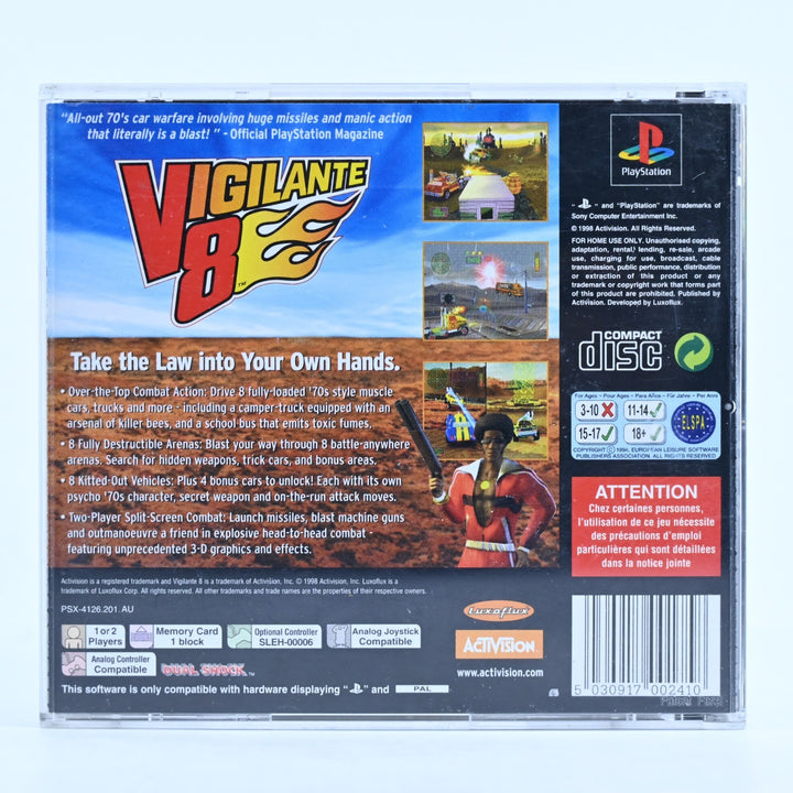Vigilante 8 - Sony Playstation 1 / PS1 Game - No Manual - PAL - MINT DISC!