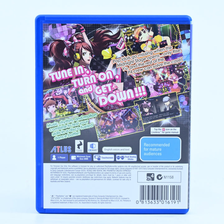 Persona 4 Dancing All Night - Sony PS Vita Game - FREE POST!