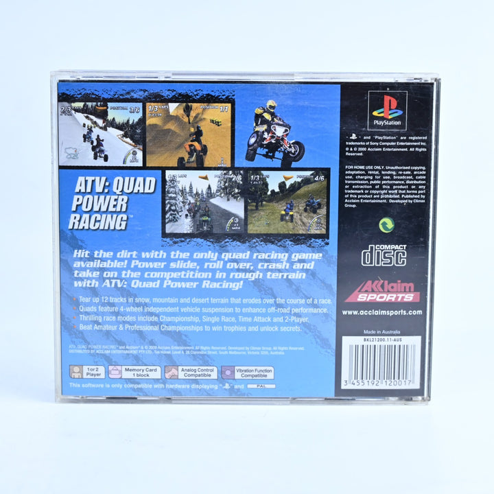 ATV: Quad Power Racing - Sony Playstation 1 / PS1 Game + Manual - PAL