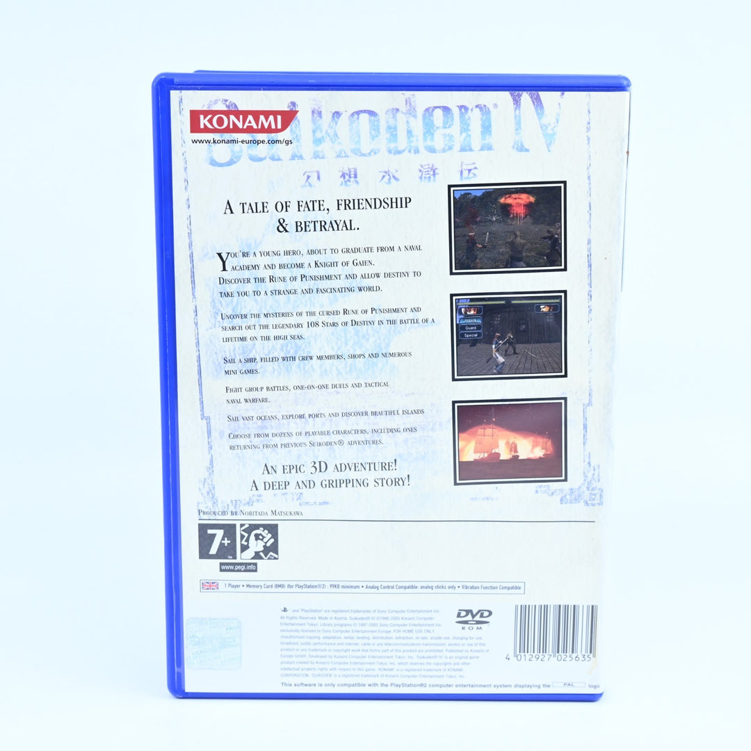 Suikoden IV - Sony Playstation 2 / PS2 Game + Manual - PAL - MINT DISC!