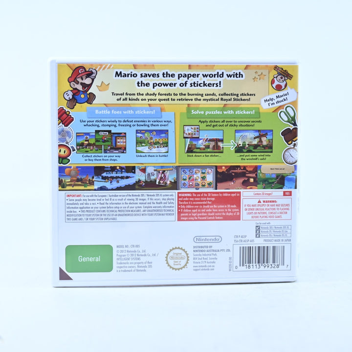 Paper Mario Sticker Star - Nintendo 3DS Game - PAL + Manual - FREE POST!