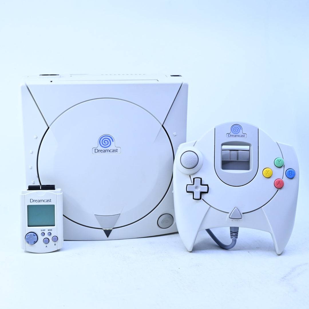 White - Sega Dreamcast Console + VMU - PAL - FREE POST!