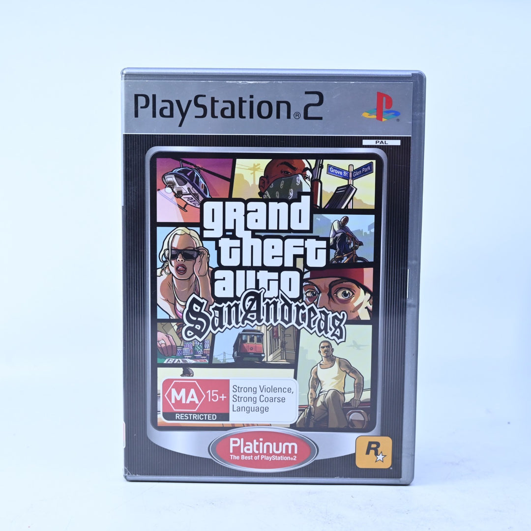 Grand Theft Auto: San Andreas - Sony Playstation 2 / PS2 Game + Manual + Map