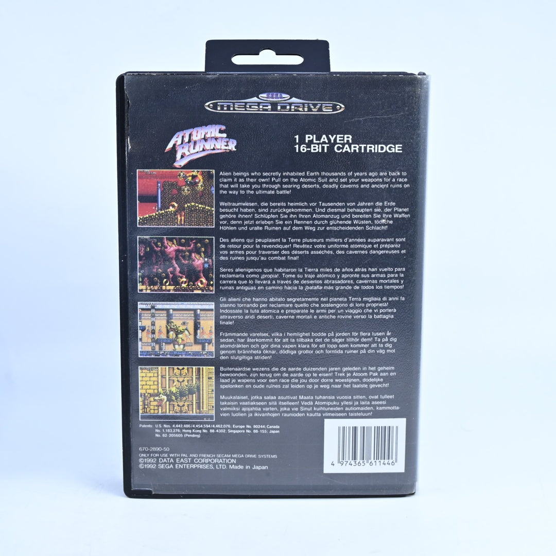 Atomic Runner - Sega Mega Drive Game + Manual - PAL - FREE POST!