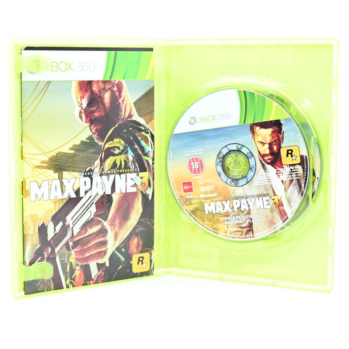 Max Payne 3 - Xbox 360 Game + Manual - PAL - MINT DISC!