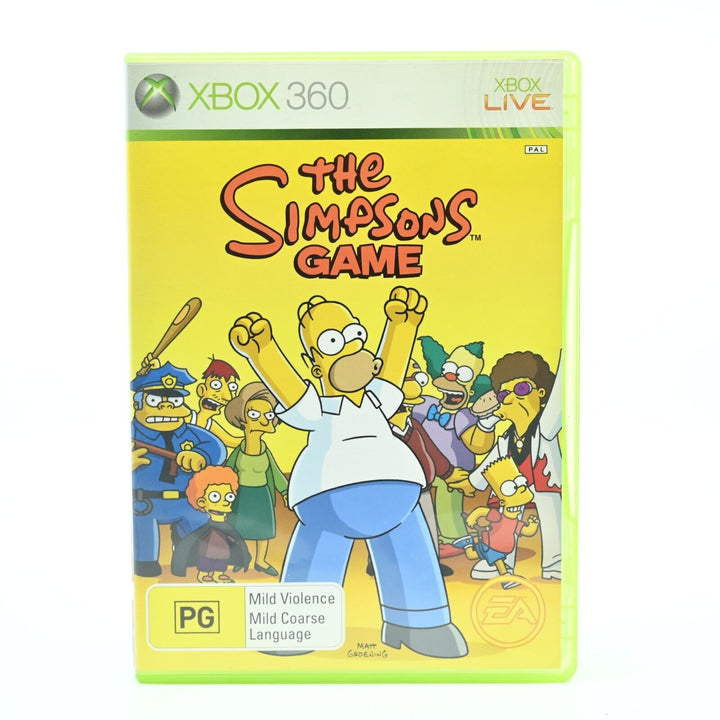 The Simpsons Game - Xbox 360 Game + Manual - PAL - FREE POST!