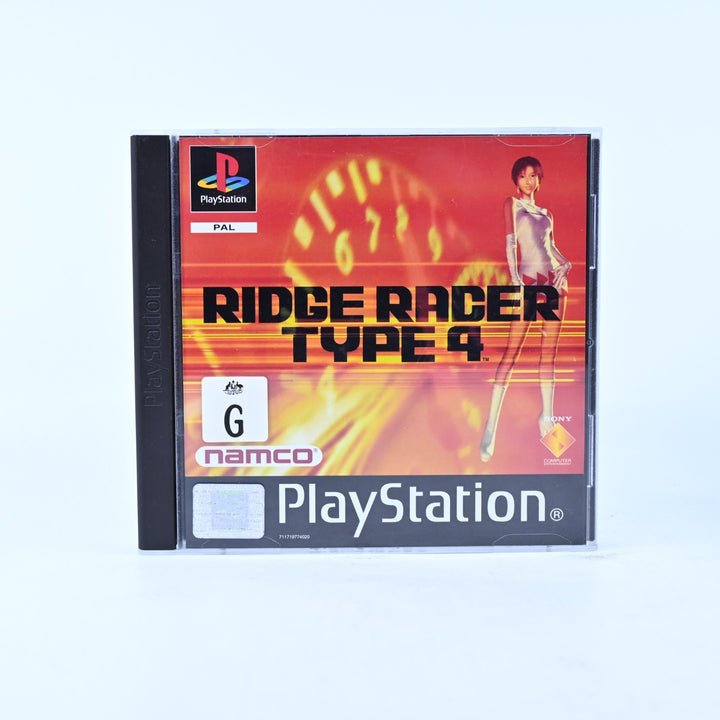 Ridge Racer Type 4 - Sony Playstation 1 / PS1 Game + Manual - PAL - MINT DISC!