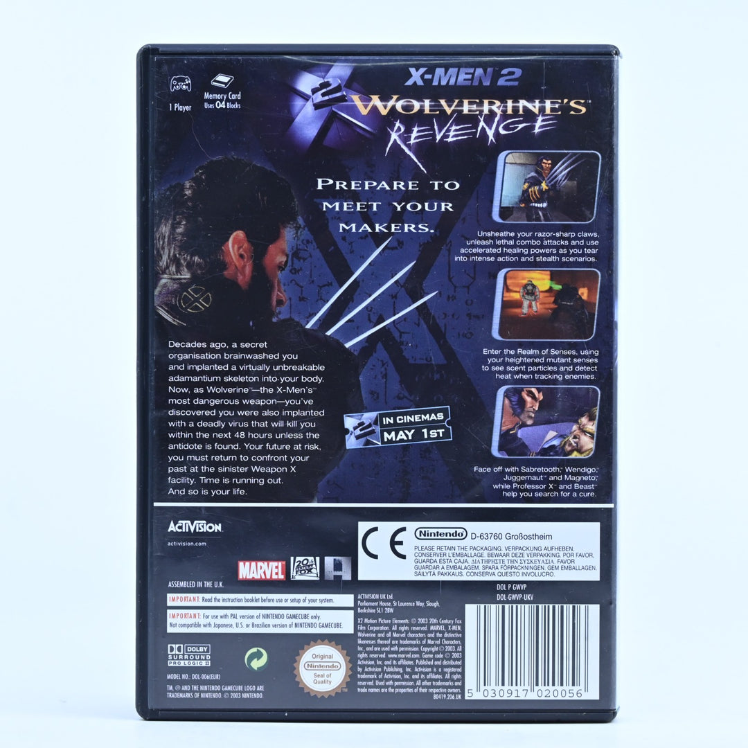 X-Men 2 Wolverine's Revenge - Nintendo Gamecube Game + Manual - PAL
