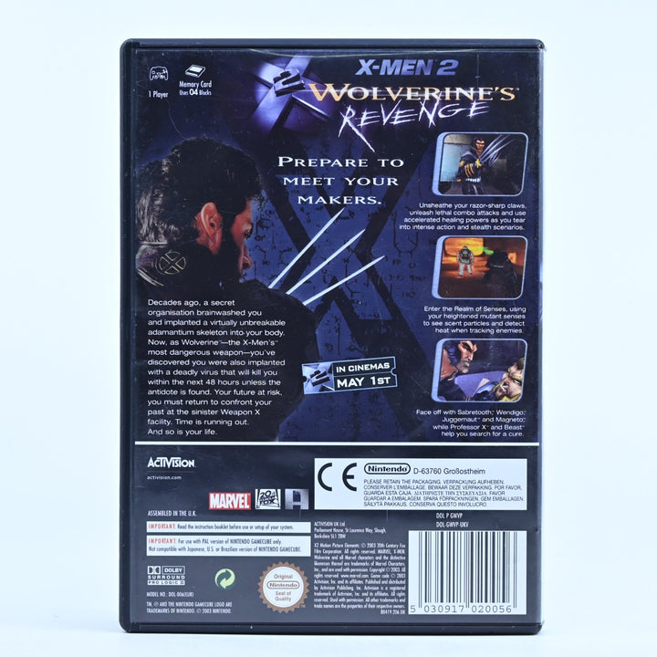 X-Men 2 Wolverine's Revenge - Nintendo Gamecube Game + Manual - PAL