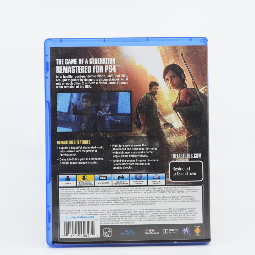 The Last of Us Remastered - Sony Playstation 4 / PS4 Game - FREE POST!