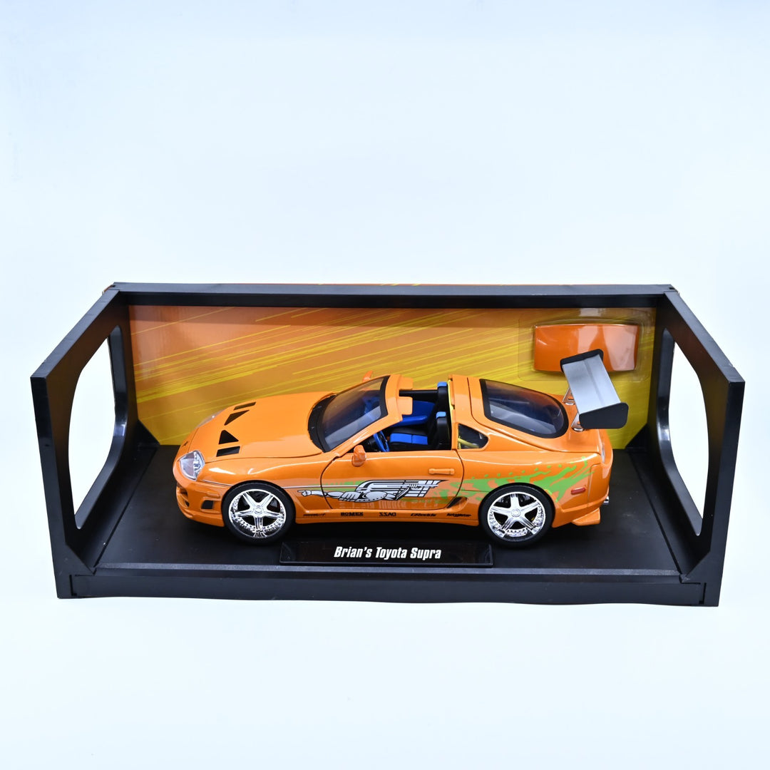 AS NEW! Brian's 1994 Toyota Supra 1:18 Fast & Furious Jada Toys #97505 Model Car