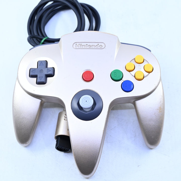 Gold N64 Controller - Stick Replaced - N64 / Nintendo 64 Accessory