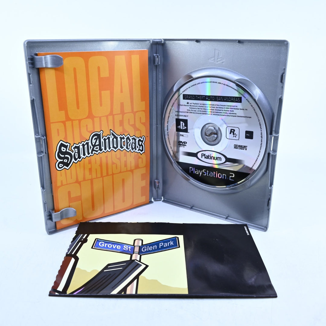 Grand Theft Auto: San Andreas - Sony Playstation 2 / PS2 Game + Manual + Map