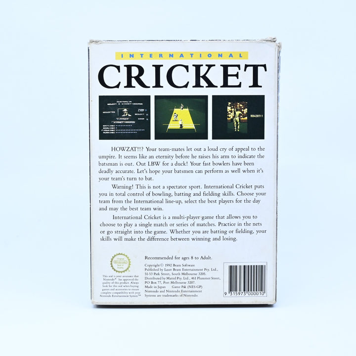 International Cricket - Nintendo Entertainment System / NES Boxed Game - PAL