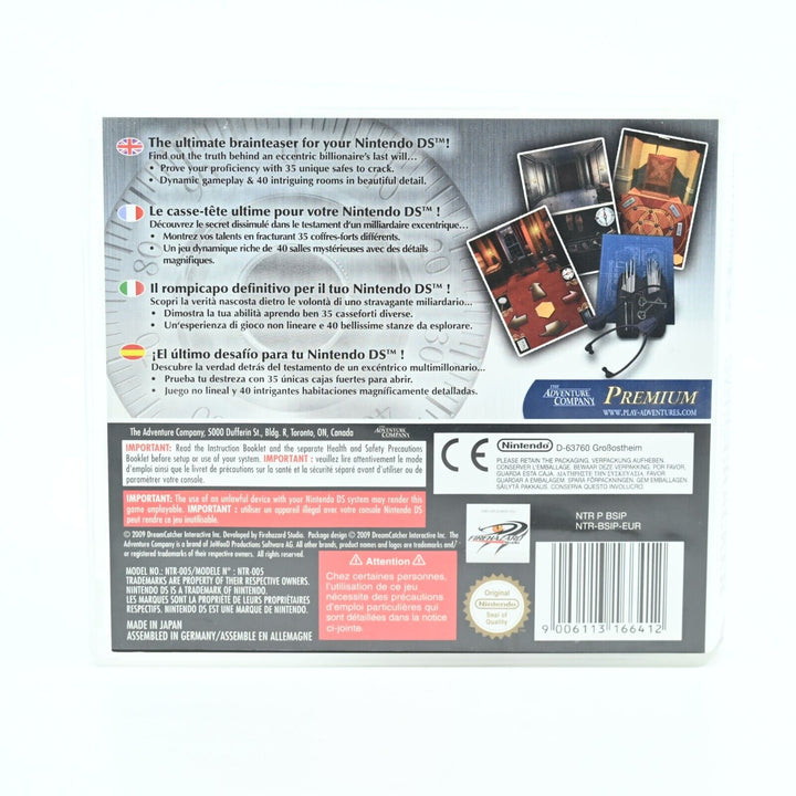 Safe Cracker / Safecracker - Nintendo DS Game + Manual - PAL - FREE POST!