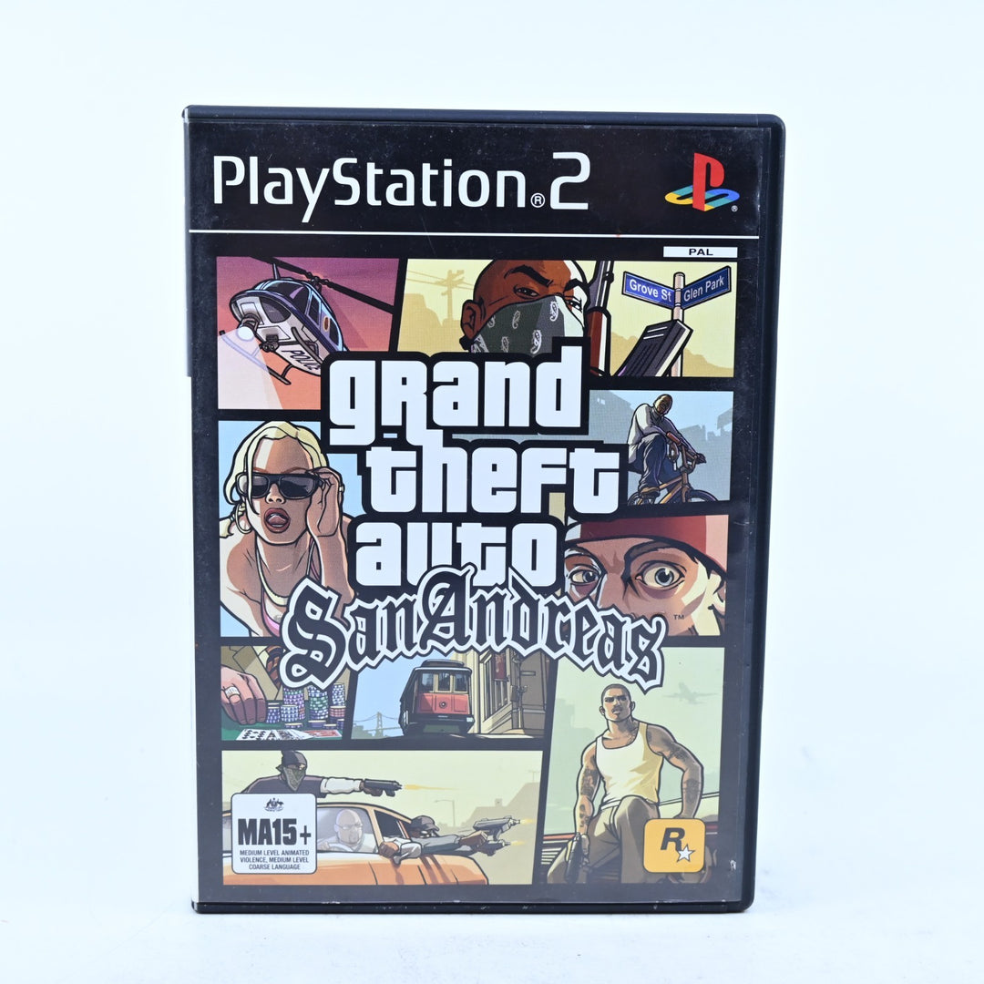 Grand Theft Auto: San Andreas - Sony Playstation 2 / PS2 Game - No Manual or Map