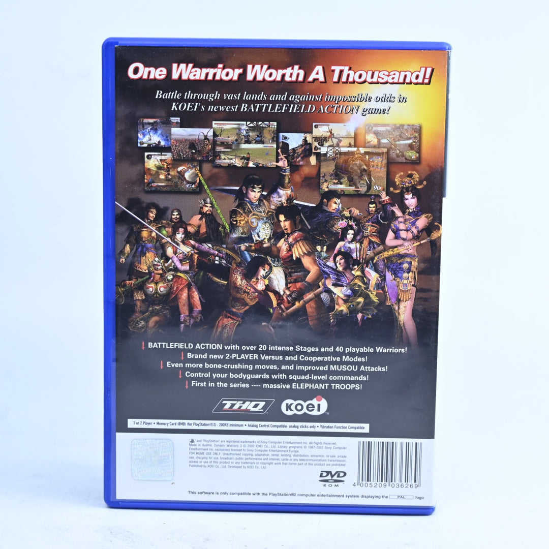 Dynasty Warriors 3 - Sony Playstation 2 / PS2 Game + Manual - PAL - MINT DISC!