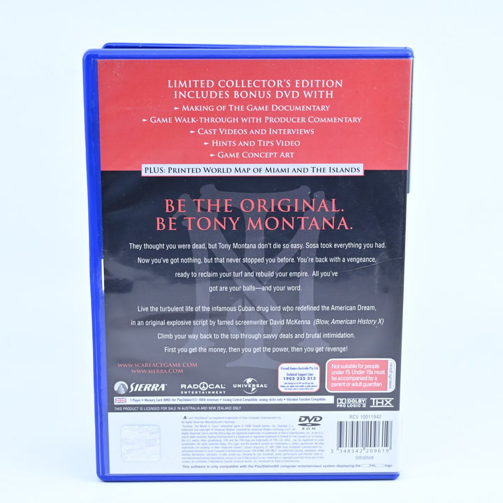 Scarface: The World Is Yours Collectors Edition - PS2 Game + Manual, Map & Bonus