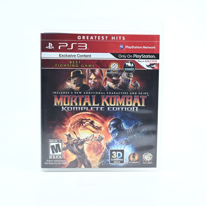 Mortal Kombat Komplete Edition - Sony Playstation 3 / PS3 Game + Manual