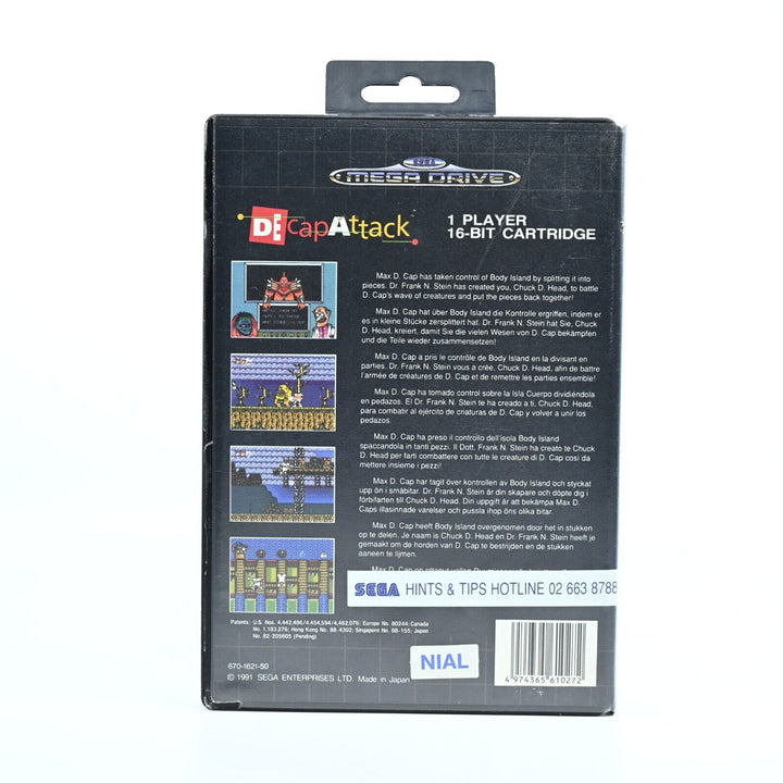 Decap Attack + Manual - Sega Mega Drive Game - PAL - FREE POST!