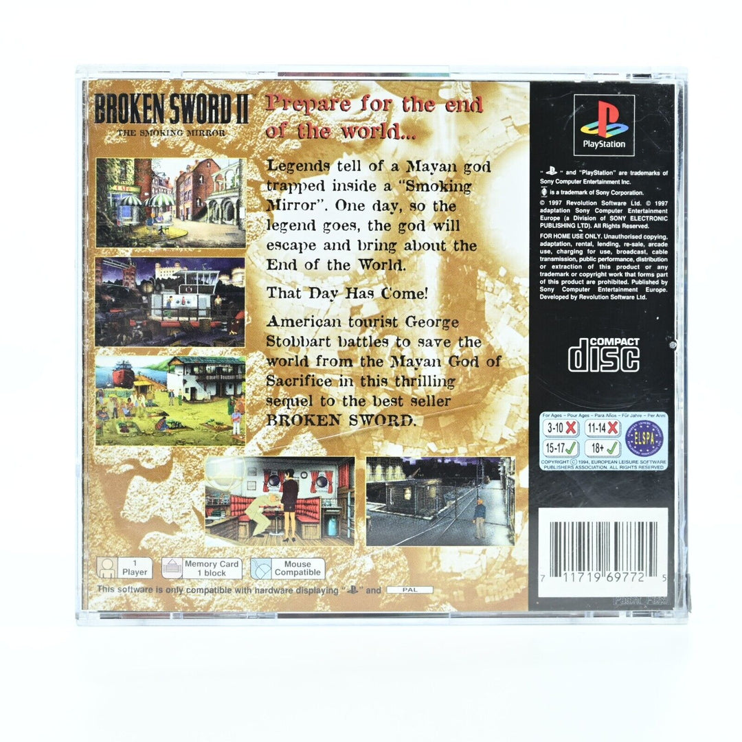 Broken Sword II - Sony Playstation 1 / PS1 Game - PAL - FREE POST!