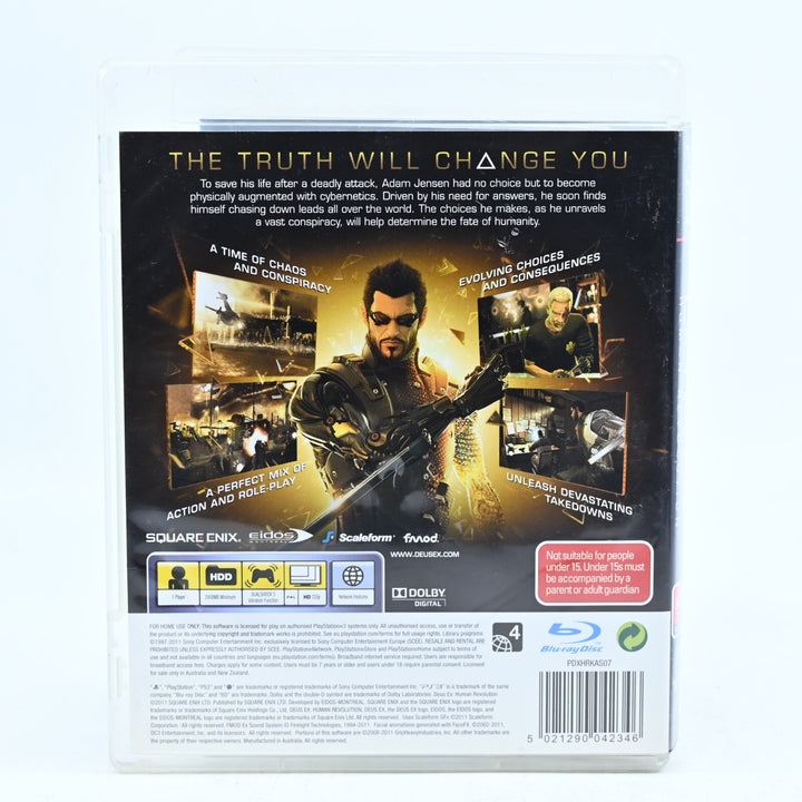Deus Ex: Human Revolution - Sony Playstation 3 / PS3 Game - FREE POST!