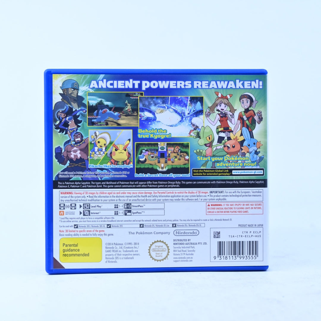 Pokemon Alpha Sapphire - Nintendo 3DS Game - PAL + Manual - FREE POST!