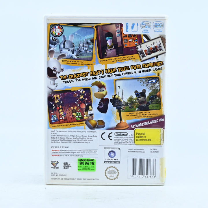 Rayman Raving Rabbids 2 - Nintendo Wii Game + Manual - PAL - MINT DISC!