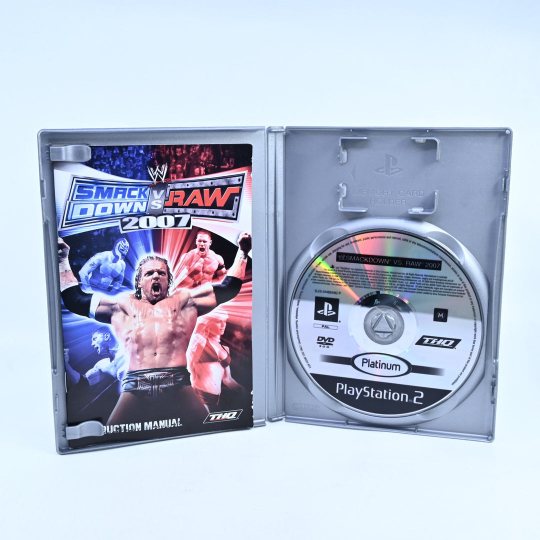 WWE SmackDown! vs Raw 2007 - Sony Playstation 2 / PS2 Game + Manual - PAL