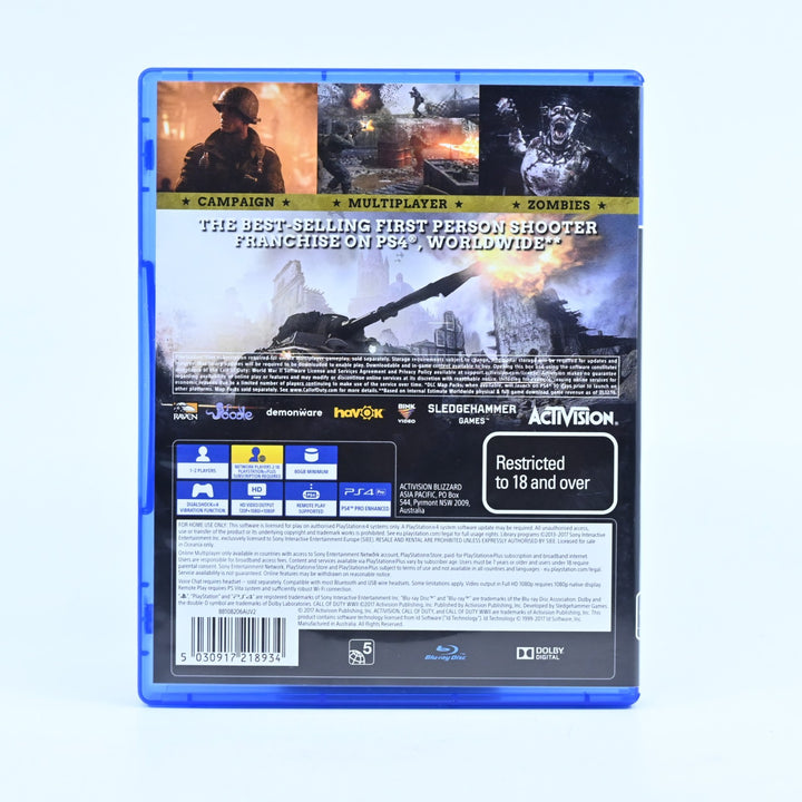 Call of Duty: WWII - Sony Playstation 4 / PS4 Game - FREE POST!