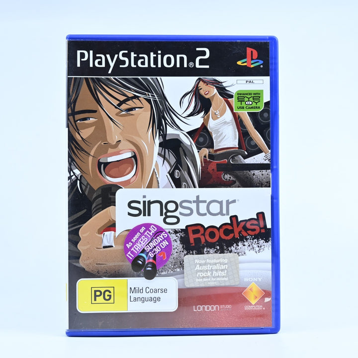 Singstar Rocks! - Sony Playstation 2 / PS2 Game + Manual - PAL - MINT DISC!