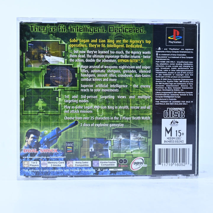 Syphon Filter 2 - Sony Playstation 1 / PS1 Game + Manual - PAL - MINT DISC!