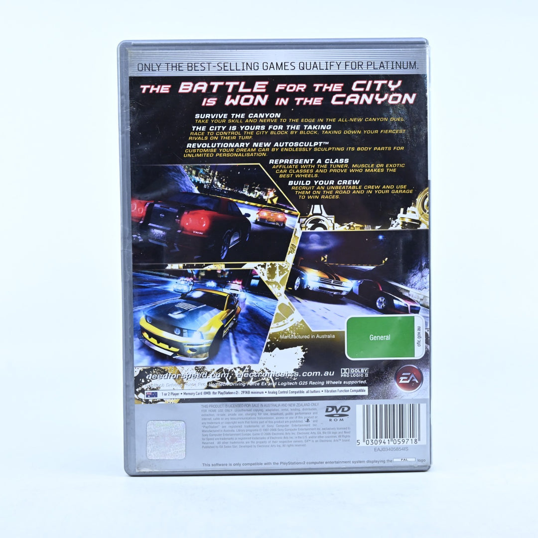 Need for Speed Carbon - Sony Playstation 2 / PS2 Game + Manual - PAL