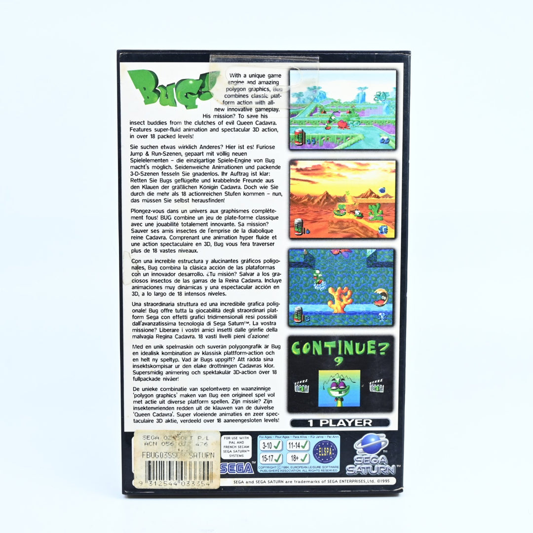 Bug! - Sega Saturn Game + Manual - PAL - MINT DISC!