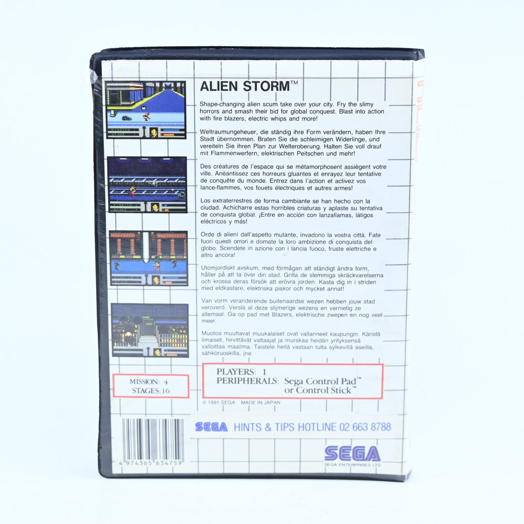 Alien Storm - Sega Master System Game + Manual - PAL - FREE POST!