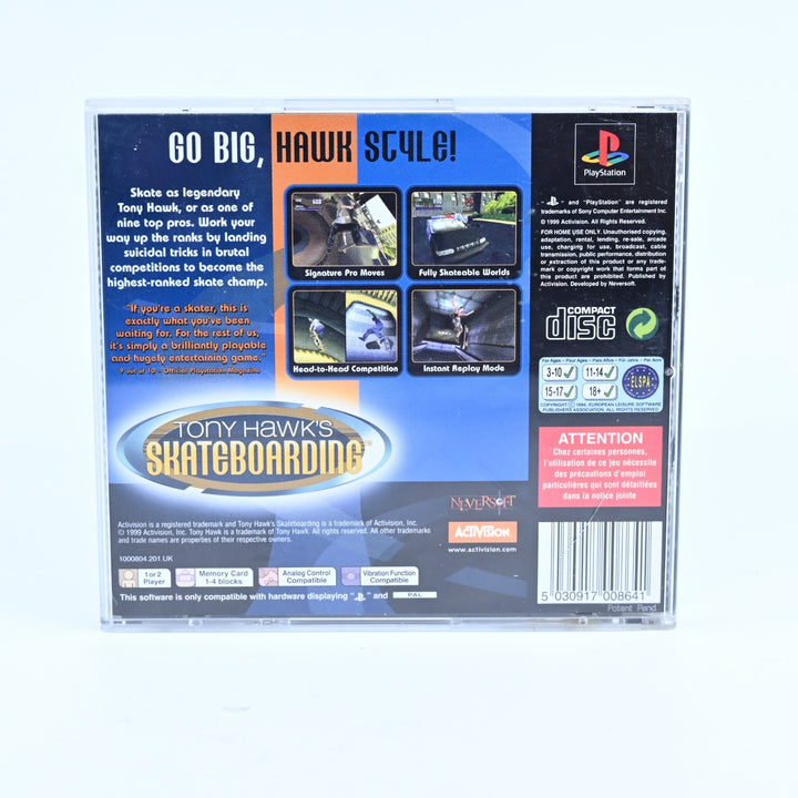 Tony Hawk's Skateboarding - Sony Playstation 1 / PS1 Game + Manual - PAL