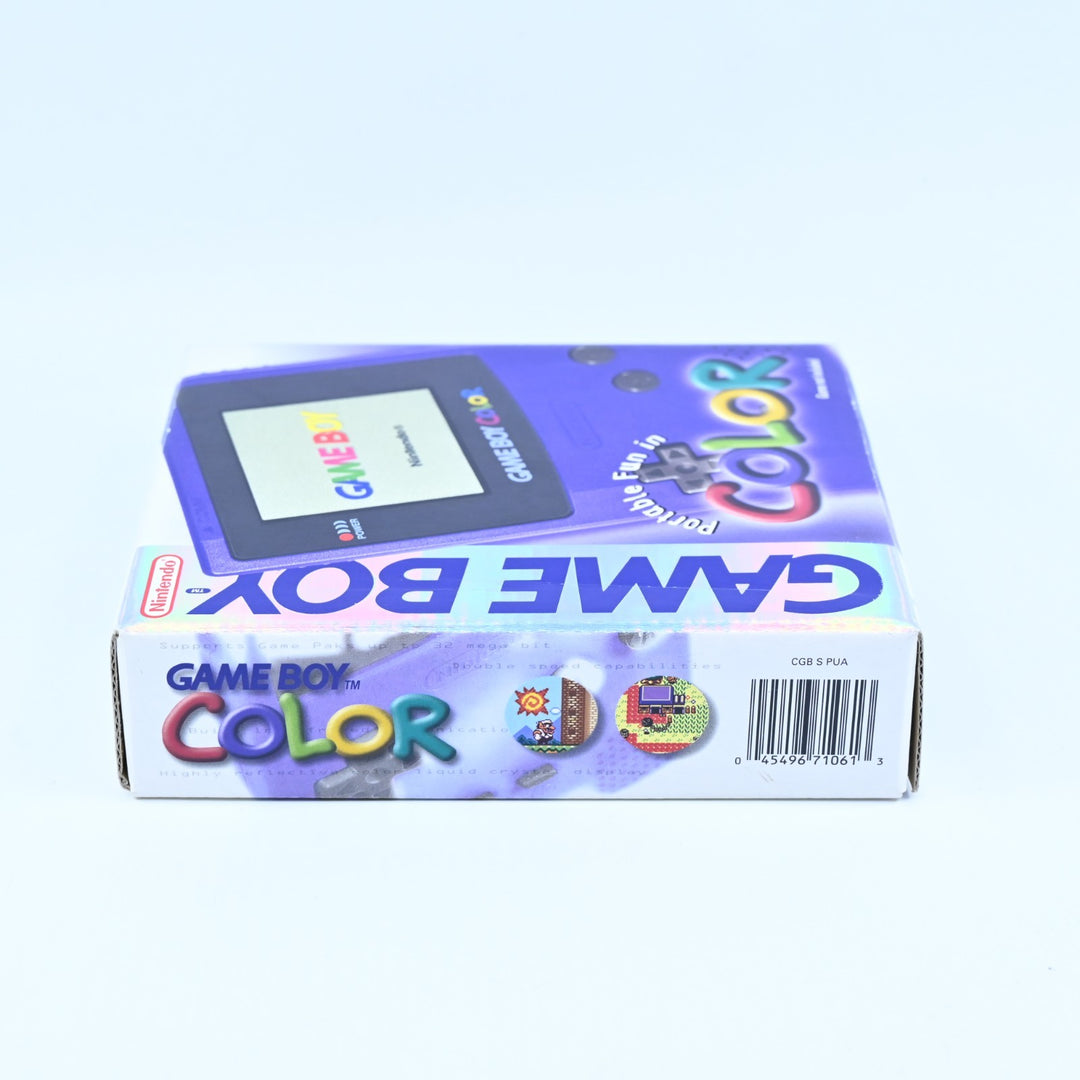 Grape Purple Nintendo Gameboy Color Boxed Console - AUS PAL - Holo label