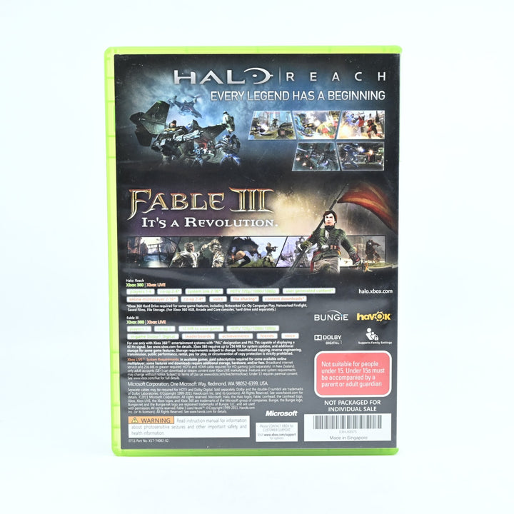 Halo: Reach & Fable III Double Pack - Xbox 360 Game + Manual - PAL - MINT DISCS!