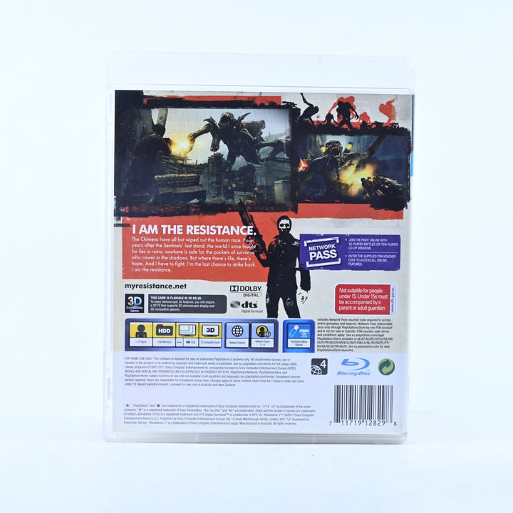 Resistance 3 - Sony Playstation 3 / PS3 Game + Manual - MINT DISC!