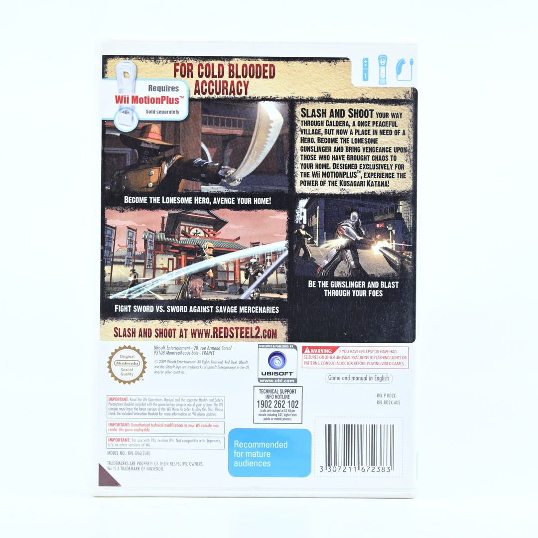 Red Steel 2 - motion plus ver. - Nintendo Wii Game + Manual - PAL - MINT DISC!
