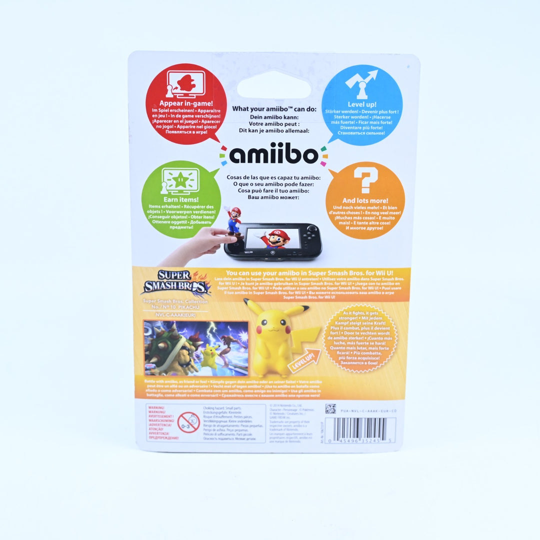 SEALED! Pikachu Amiibo No. 10 - Super Smash Bros. Collection - Toy