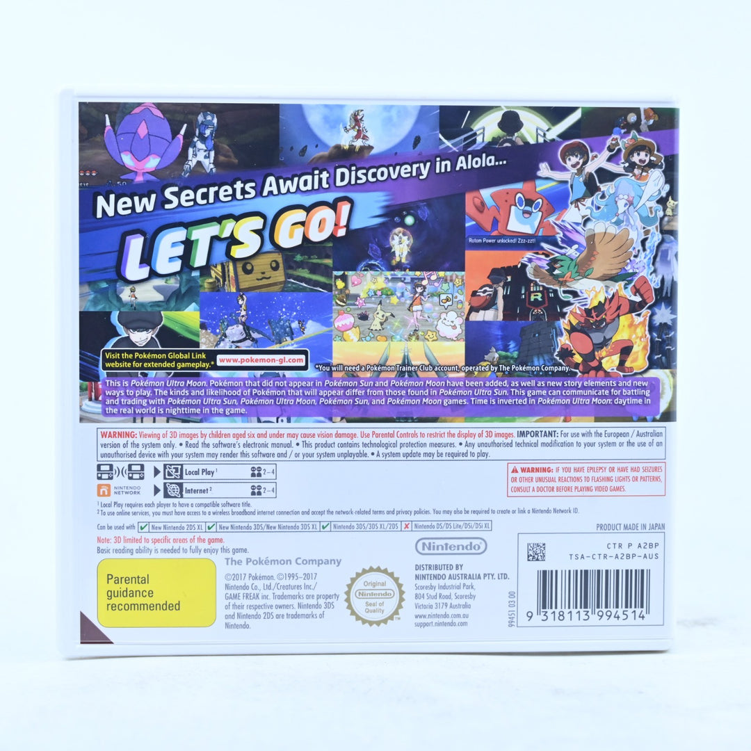 Pokemon Ultra Moon - Nintendo 3DS Game - PAL + Manual - FREE POST!