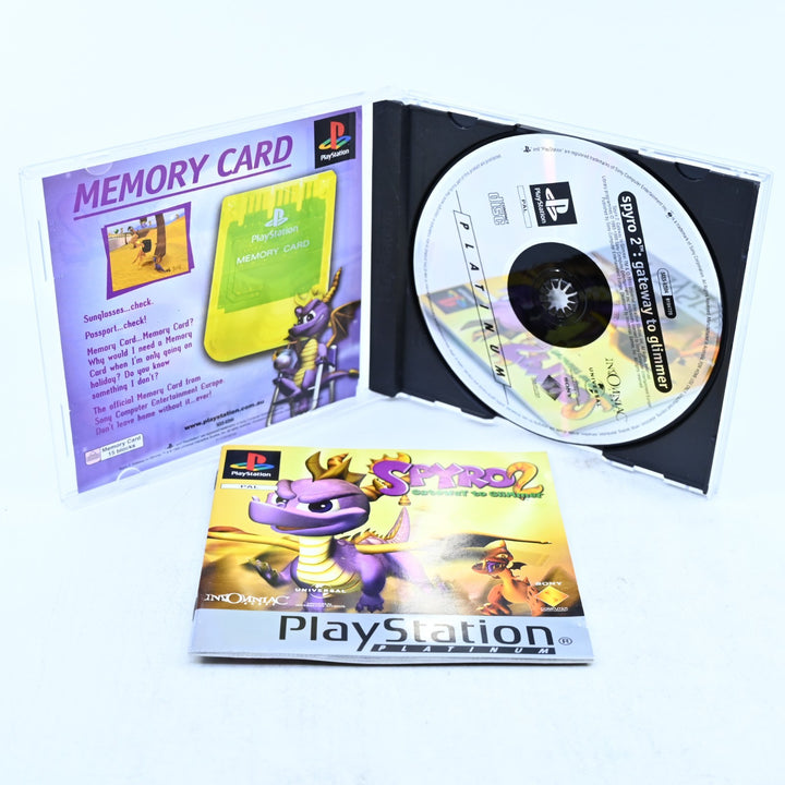 Spyro 2: Gateway to Glimmer - Sony Playstation 1 / PS1 Game + Manual - PAL