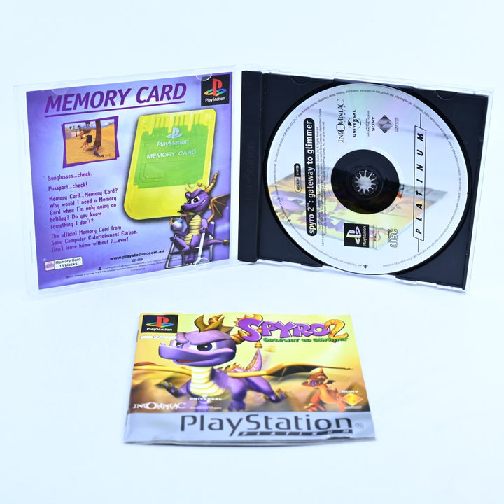 Spyro 2: Gateway to Glimmer - Sony Playstation 1 / PS1 Game + Manual - PAL