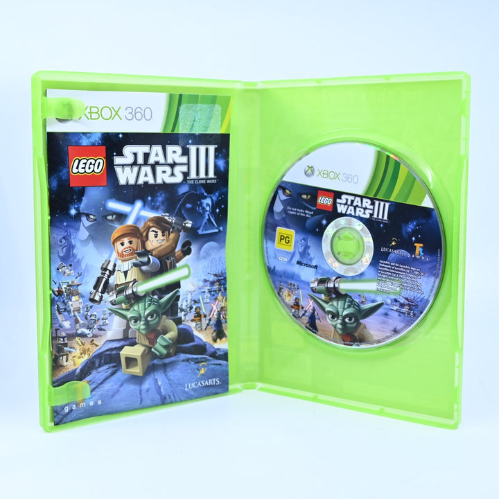 LEGO Star Wars III: The Clone Wars - Xbox 360 Game + Manual - PAL - MINT DISC!