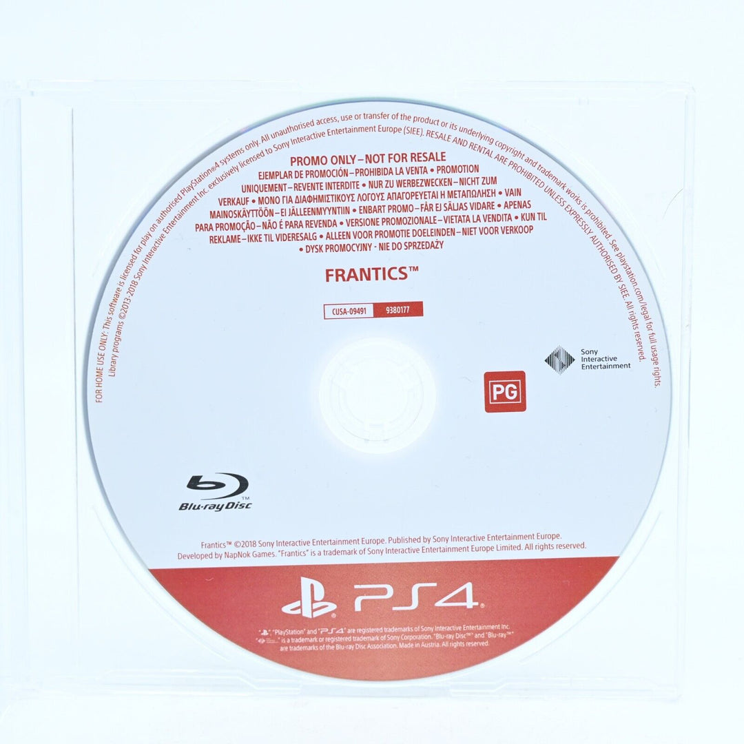 Frantics - Promo Disc - Sony Playstation 4 / PS4 Game - Disc Only - MINT DISC!