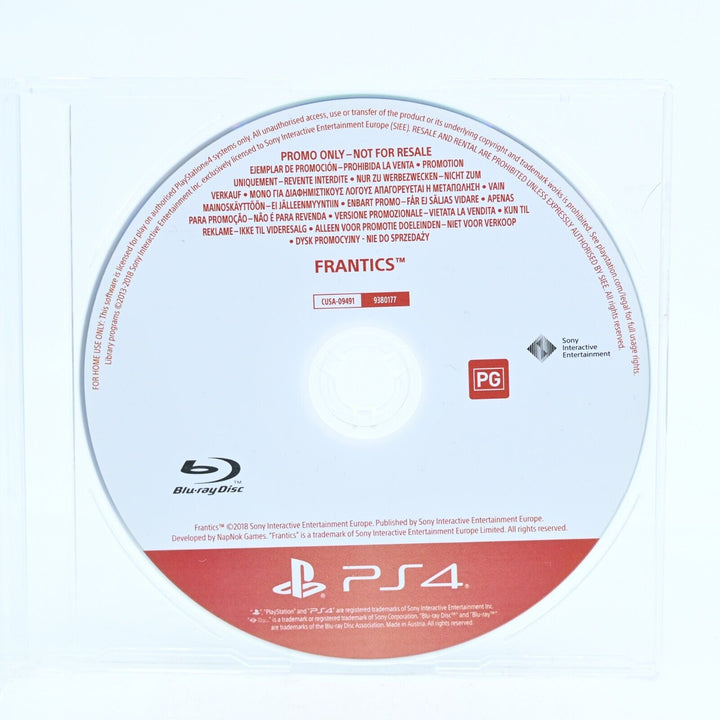 Frantics - Promo Disc - Sony Playstation 4 / PS4 Game - Disc Only - MINT DISC!