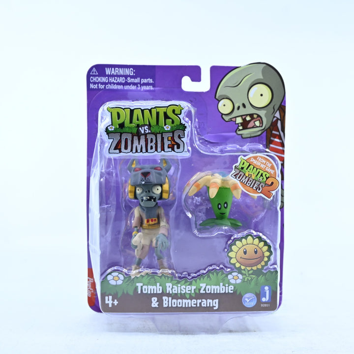 SEALED! Plants Vs Zombies - Tomb Raider Zombie & Bloomerang - Figure / Toy