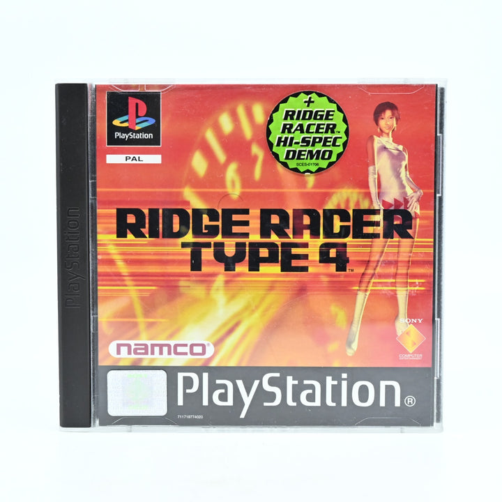 Ridge Racer Type 4 + Manual & Demo - Sony PS1 Game - NEAR MINT DISC!