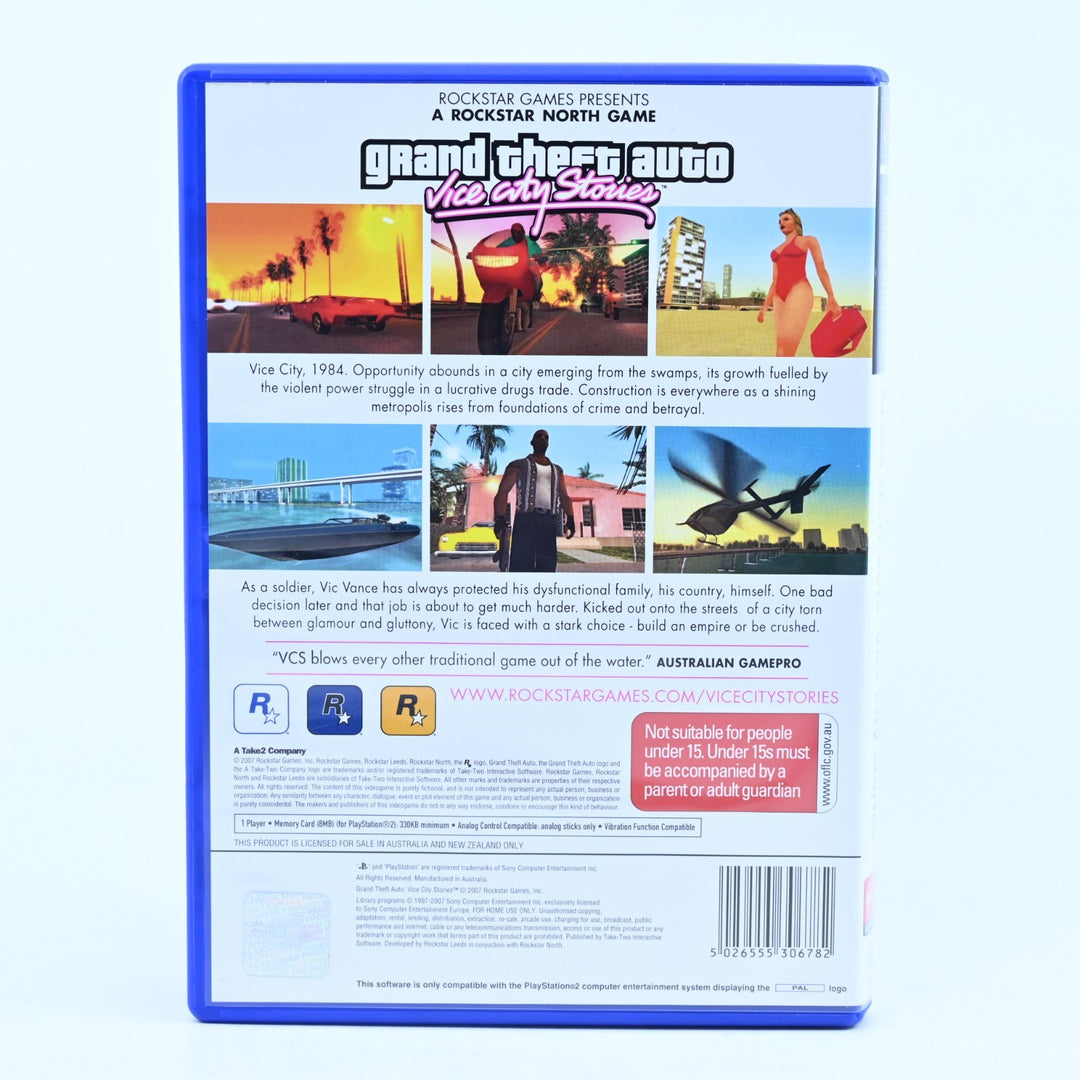 Grand Theft Auto: Vice City Stories - Playstation 2 / PS2 Game + Manual + Map